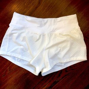 White Lululemon shorts